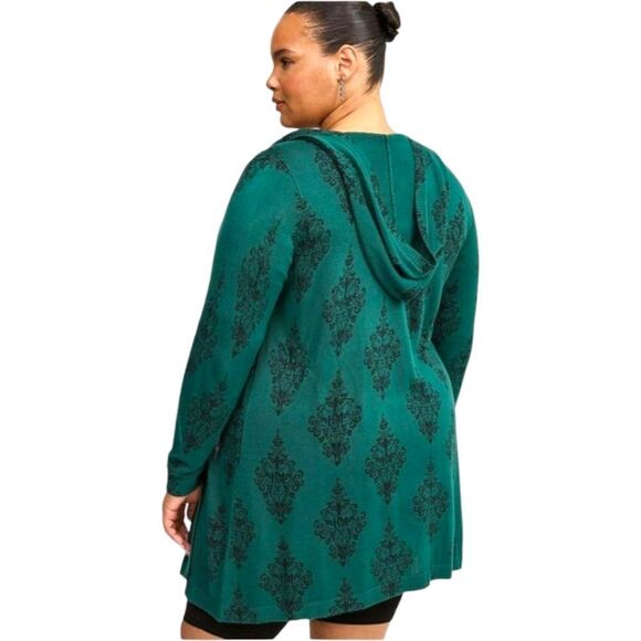 TORRID Disney Haunted Mansion Forest Biome Green Hooded Cardigan 4X - Picture 11 of 15